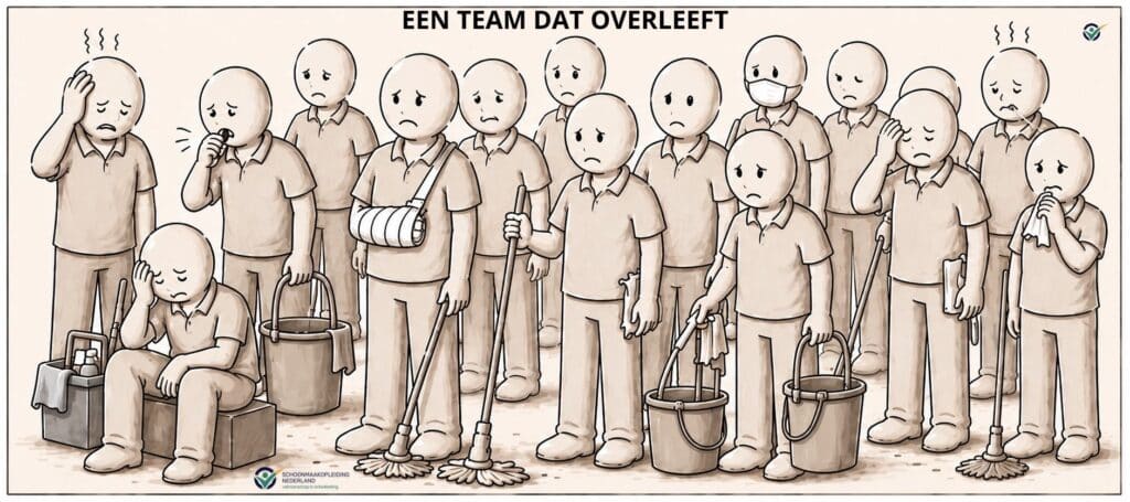 ziekteverzuim in de schoonmaak een team dat overleeft
