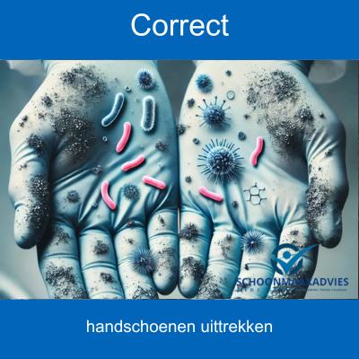 correct handschoenen uittrekken