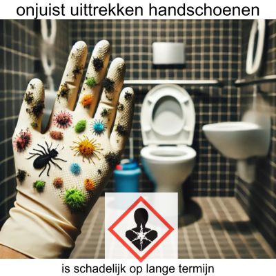 onjuist handschoenen uittrekken onjuist handschoenen uittrekken